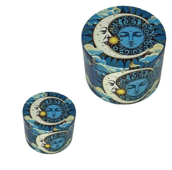 Grinder métal bleu soleil et lune