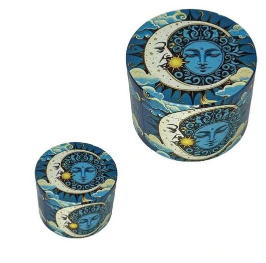 Grinder métal bleu soleil et lune
